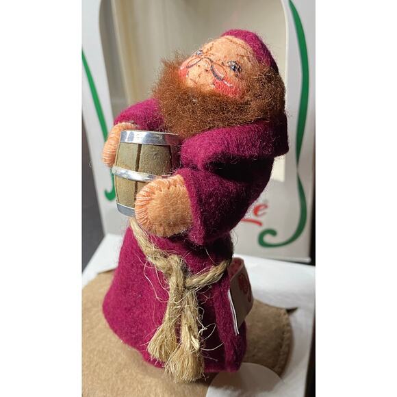 Annalee 3" Happy Monk Robed With Brown Cask Vintage Doll 1997 Home Decor - Picture 5 of 10